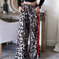 💖Limited Sale 50% OFF💖Women's Leopard Print Patchwork Wide Leg Pants