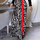💖Limited Sale 50% OFF💖Women's Leopard Print Patchwork Wide Leg Pants
