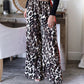 💖Limited Sale 50% OFF💖Women's Leopard Print Patchwork Wide Leg Pants