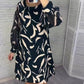 💖Limited Sale 50% OFF💖Women's Loose Print Round Neck Long-Sleeve Dress