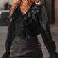 💖Limited Sale 50% OFF💖V-Neck Ruffle Flared Sleeve Elegant Shirt