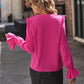 💖Limited Sale 50% OFF💖V-Neck Ruffle Flared Sleeve Elegant Shirt