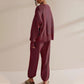 💖Limited Sale 50% OFF💖Women's Casual 2-piece Outfits Oversized Knit Cardigan and High-waist Baggy Pants