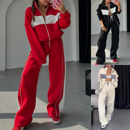 💖Limited Sale 50% OFF💖Women's Two-Piece Color-Block Tracksuit