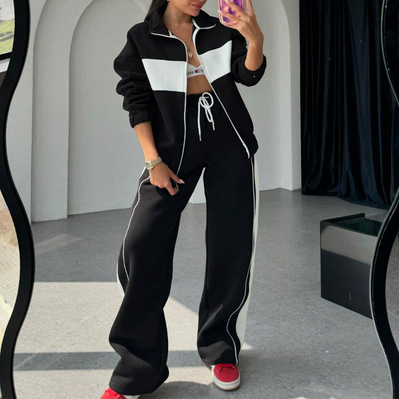 💖Limited Sale 50% OFF💖Women's Two-Piece Color-Block Tracksuit