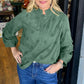 💖Limited Sale 50% OFF💖Women’s Loose Blouse with Ruffle Mock Neck