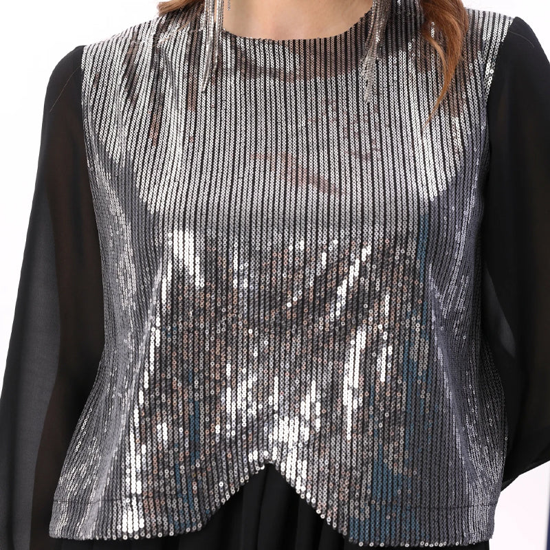 💖Limited Sale 50% OFF💖Women's Elegant Sequins Chiffon Dress