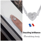 Love Heart With Diamonds Magnetic Necklace