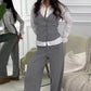 💖Limited Sale 50% OFF💖Women's Faux Two-Piece Shirt Vest & Pants Set
