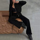 💕Limited Sale 50% OFF💖Women's Two-Piece Relaxed Fit Set - Zippered Jacket and Wide-Leg Pants