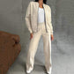 💕Limited Sale 50% OFF💖Women's Two-Piece Relaxed Fit Set - Zippered Jacket and Wide-Leg Pants