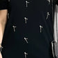 💕Limited Time 50% Off💕Women's Rhinestone Embellished Short Sleeve Dress
