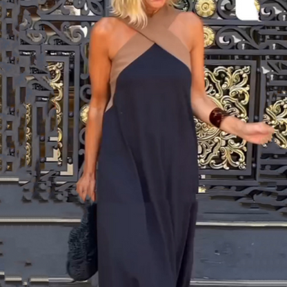 💖Limited Sale 50% OFF💖Women's Halter Neck Sleeveless Maxi Dress