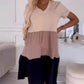 💖Limited Sale 50% OFF💖 Women’s Elegant Color Block V-Neck Long Dress