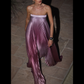 💖LAST DAY PROMOTION - 50%OFF💖Ombre Strapless Pleated Evening Dress