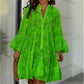 💕Limited Sale 50% OFF💕Solid Color V-Neck Loose Hollow Out Dress