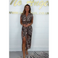💕Limited Time 50% Off💕Woman’s Sexy Deep V-Neck Leopard Dress