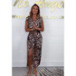 💕Limited Time 50% Off💕Woman’s Sexy Deep V-Neck Leopard Dress