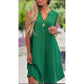 💖Limited Sale 50% OFF💖Solid Color Sleeveless V-Neck Dress with Button Decoration