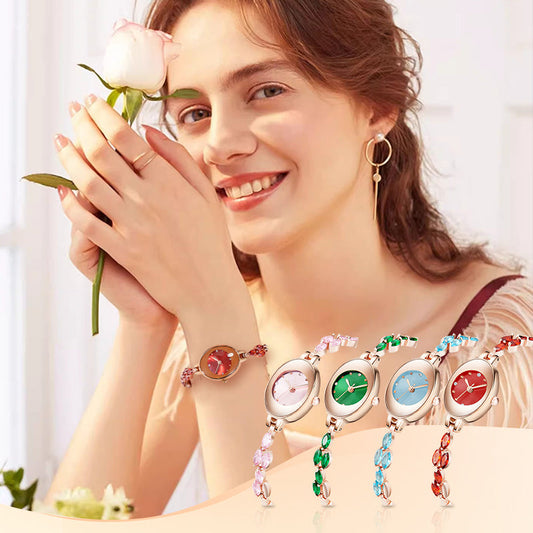🎀Limited Time 50% Off🎀⌚Women's Colored Zircon Bracelet Watch