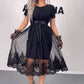 💖Limited Sale 50% OFF💖Women's Black Printed Cotton Dress