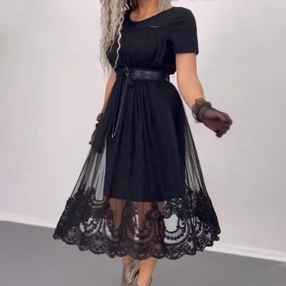 💖Limited Sale 50% OFF💖Women's Black Printed Cotton Dress