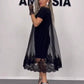 💖Limited Sale 50% OFF💖Women's Black Printed Cotton Dress