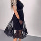 💖Limited Sale 50% OFF💖Women's Black Printed Cotton Dress