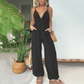 💖LAST DAY PROMOTION - 50%OFF💖Women's Deep V-Neck Denim Jumpsuit