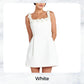 💖Last Day 50% OFF💖Women's Elegant Floral Square Neck Pocket Dress