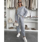 💕Limited Time 50% Off💕Solid Color Round Neck Top & Loose Pants 2-PCS Set