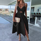 💖Limited Sale 50% OFF💖Women’s Spaghetti Straps High Slit Dress