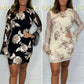 💕Limited Time 50% Off💕Women's Elegant Floral Embroidered Bell Sleeves Bodycon Dress
