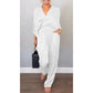 💕Limited Time 50% Off💕Women's 2-Piece Wrap V-Neck Top & Pants Set