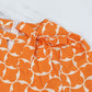 💕Limited Time 50% Off💕Women’s Trendy Orange Printed Dress with 3/4 Sleeves