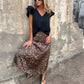💕Limited Time 50% Off💕Women's Stylish Leopard Print Long Skirt