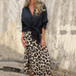 💕Limited Time 50% Off💕Women's Stylish Leopard Print Long Skirt