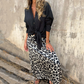 💕Limited Time 50% Off💕Women's Stylish Leopard Print Long Skirt