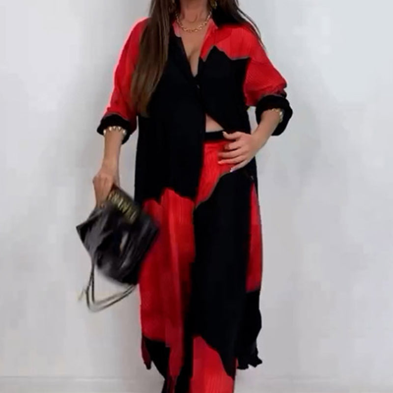 💖Limited Sale 50% OFF💖Full Button Down Long Shirt & Drawstring Pants Set