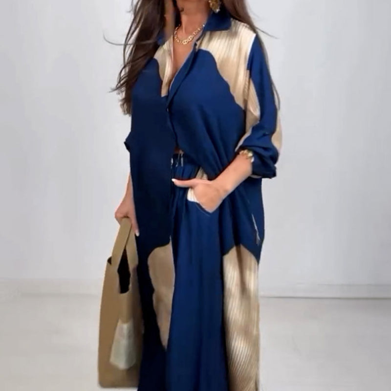 💖Limited Sale 50% OFF💖Full Button Down Long Shirt & Drawstring Pants Set