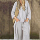 💕Limited Sale 50% OFF💕Women's Summer Loose Pocket V-Neck 2-Piece Set