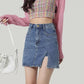 💖LAST DAY SALE 50% OFF💖Women's High Waisted Slit Denim Short Skirts
