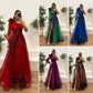 💖Limited Sale 50% OFF💖Women's Fashion Slant Shoulder Mesh Printed Dresses