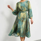 💕Limited Sale 50% OFF💕 Women’s Long Sleeve Fashion Printed Waist Dress – Chic & Timeless!