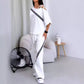 💕Limited Sale 50% OFF💕Women’s Striped Short-Sleeve Tops ＆ Pants Two-Piece Set