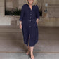 ⏳ Limited time 50% off! 💥Women‘s Casual Loose Cotton Linen Long Shirt Dress