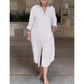 ⏳ Limited time 50% off! 💥Women‘s Casual Loose Cotton Linen Long Shirt Dress