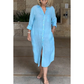 ⏳ Limited time 50% off! 💥Women‘s Casual Loose Cotton Linen Long Shirt Dress