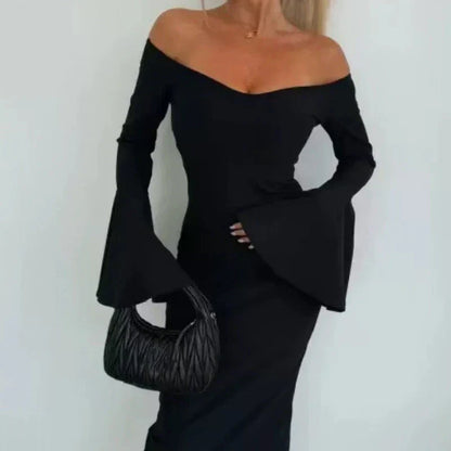 💕Limited Sale 50% OFF💕Off-Shoulder Bell Sleeve Midi Dress