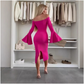 💕Limited Sale 50% OFF💕Off-Shoulder Bell Sleeve Midi Dress